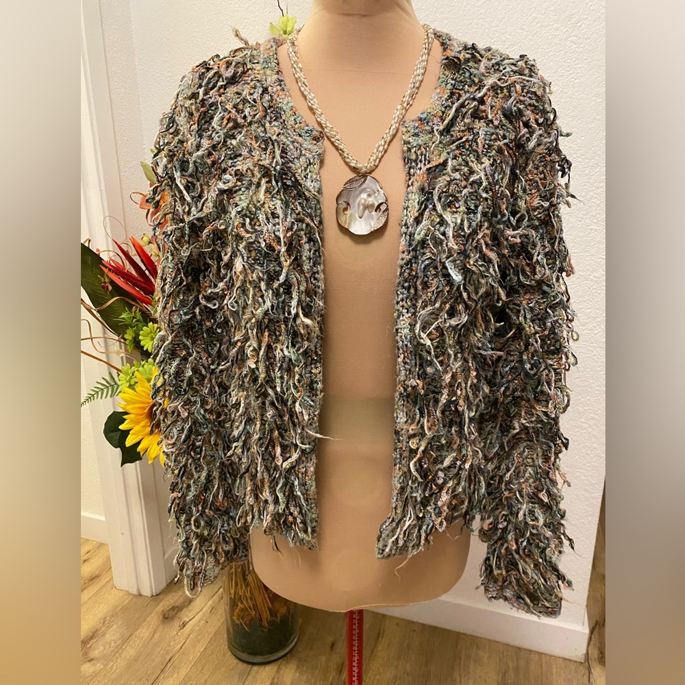 Topshop Multicolor Textured Cardigan